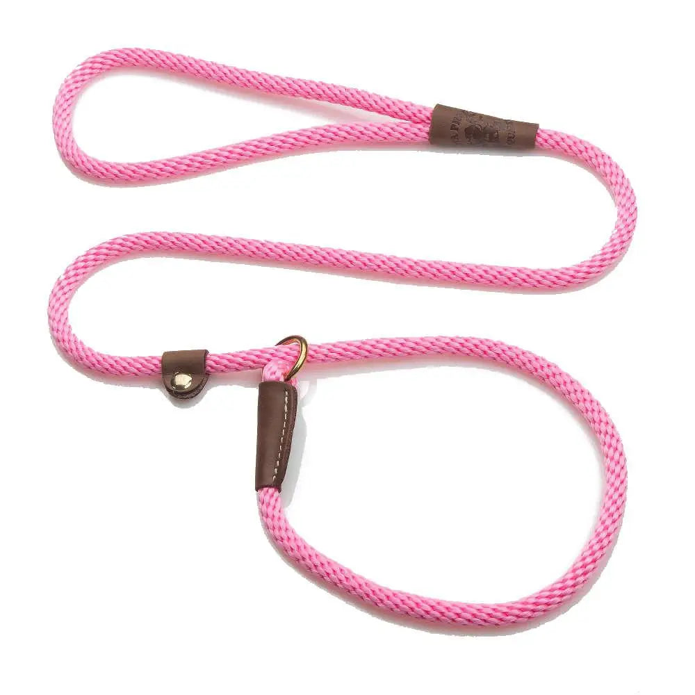Mendota British Style Slip Leash - Length 3/8in x 4ft(10mm x 1.2m) - Hot Pink - Pet Care > Dog Supplies > Dog Collars