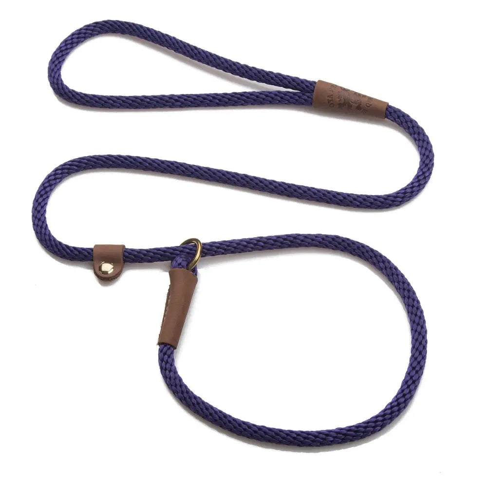 Mendota British Style Slip Leash - Length 3/8in x 6ft(10mm x 1.8m) - Purple - Pet Care > Dog Supplies > Dog Collars
