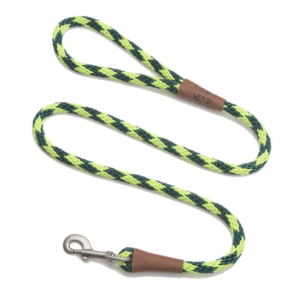 Mendota Clip Leash Large - lengths 1/2in x 6ft(13mm x1.8m) Made in the USA - Diamond - Jade - Pet Care > Dog Supplies >
