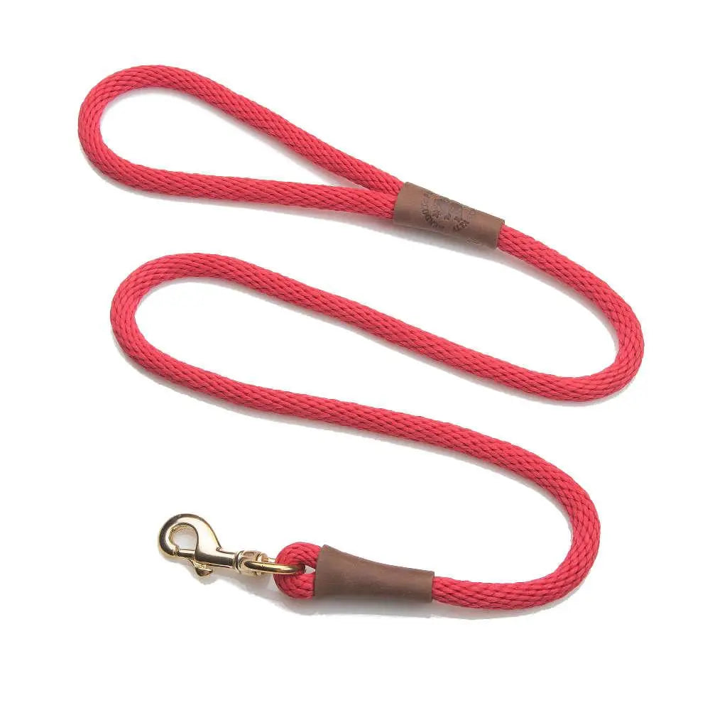 Mendota Clip Leash Large - lengths 1/2in x 6ft(13mm x1.8m) Made in the USA - Red - Pet Care > Dog Supplies > Dog