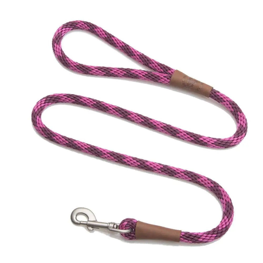 Mendota Clip Leash Large - lengths 1/2in x 6ft(13mm x1.8m) Made in the USA - Diamond - Ruby - Pet Care > Dog Supplies >