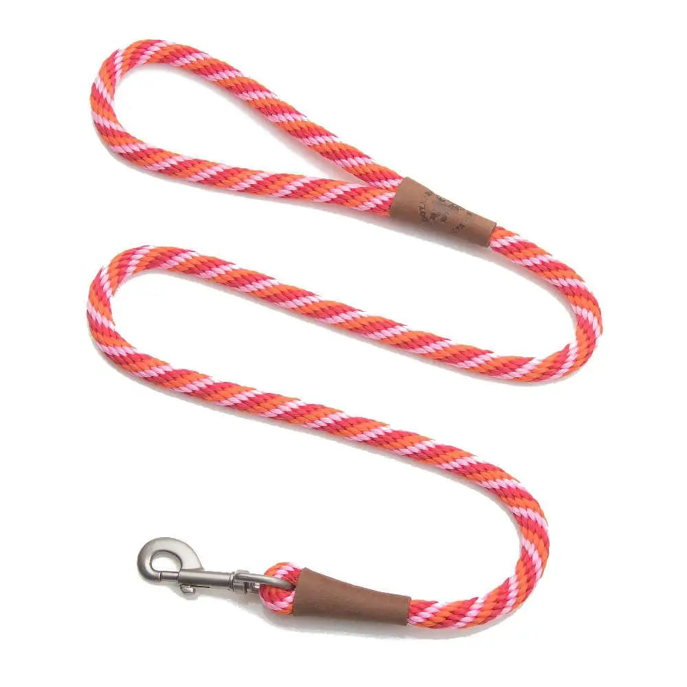 Mendota Clip Leash Small - lengths 3/8in x 4ft(10mm x1.2m) Made in the USA - Twist - Taffy - Pet Care > Dog Supplies >