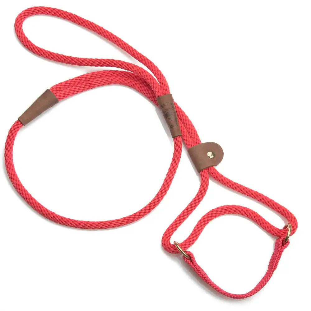 MENDOTA DOG WALKER - MARTINGALE LEASH - Made in the USA Length 3/8in x 6ft(10mm x 1.8m) - Red - Pet Care > Dog Supplies