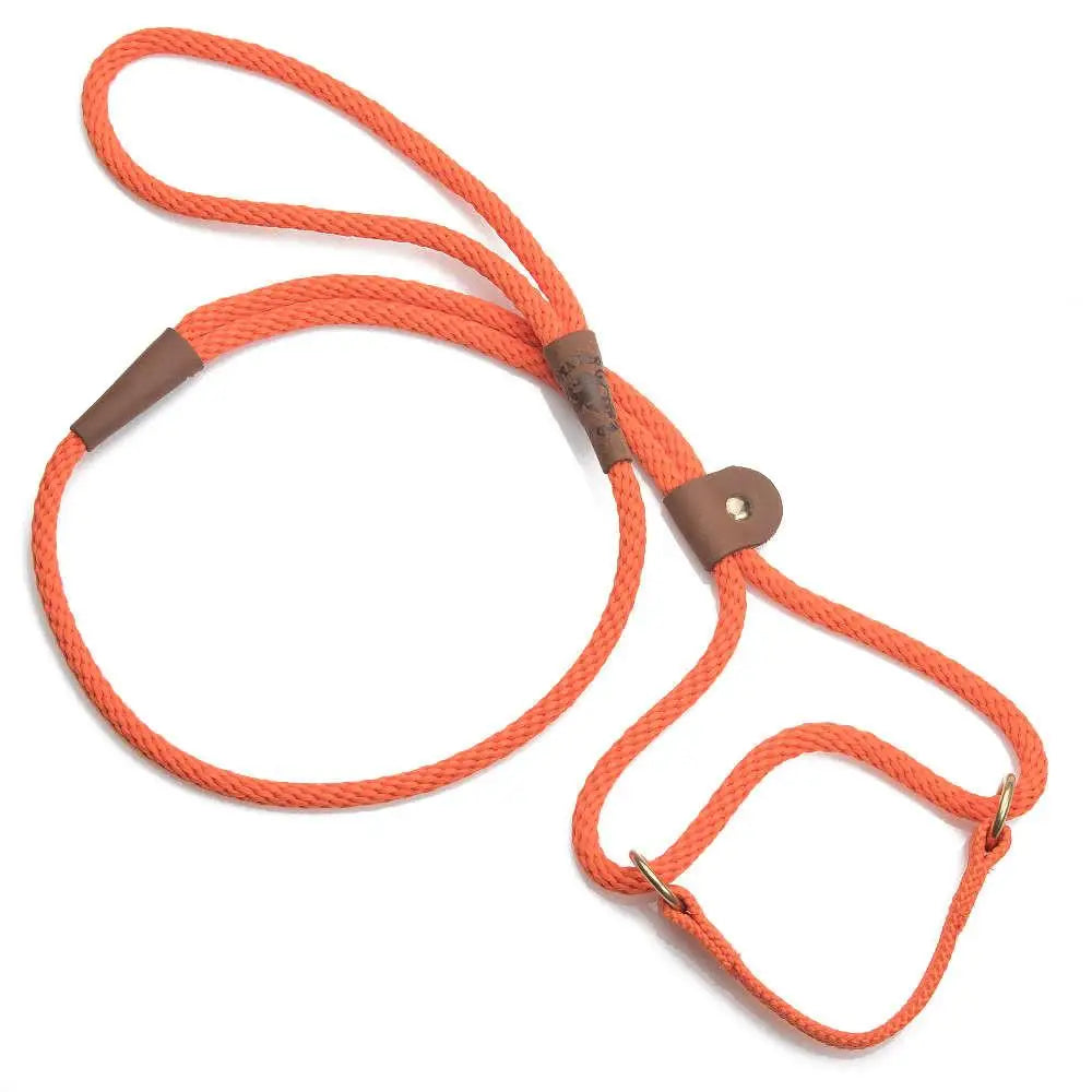 MENDOTA DOG WALKER - MARTINGALE LEASH - Made in the USA Length 3/8in x 6ft(10mm x 1.8m) - Orange - Pet Care > Dog