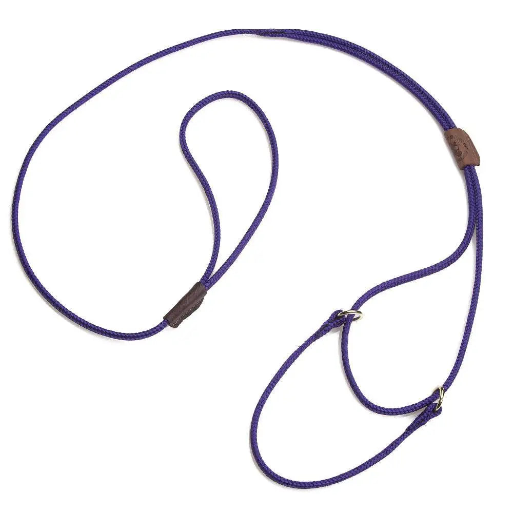 Mendota Martingale Dog Show Leash - Medium 10-18(25cm-36cm) - Made in the USA - Purple - Pet Care > Dog Supplies > Dog