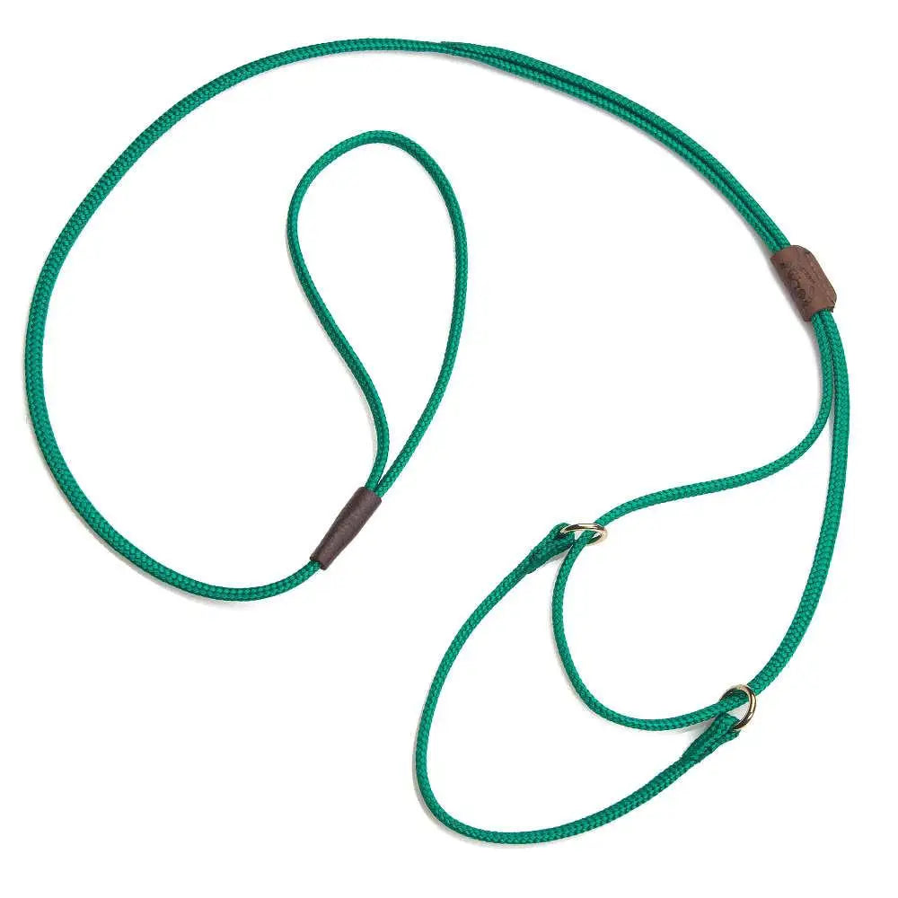 Mendota Martingale Dog Show Leash - Medium 10-18(25cm-36cm) - Made in the USA - Kelly Green - Pet Care > Dog Supplies >
