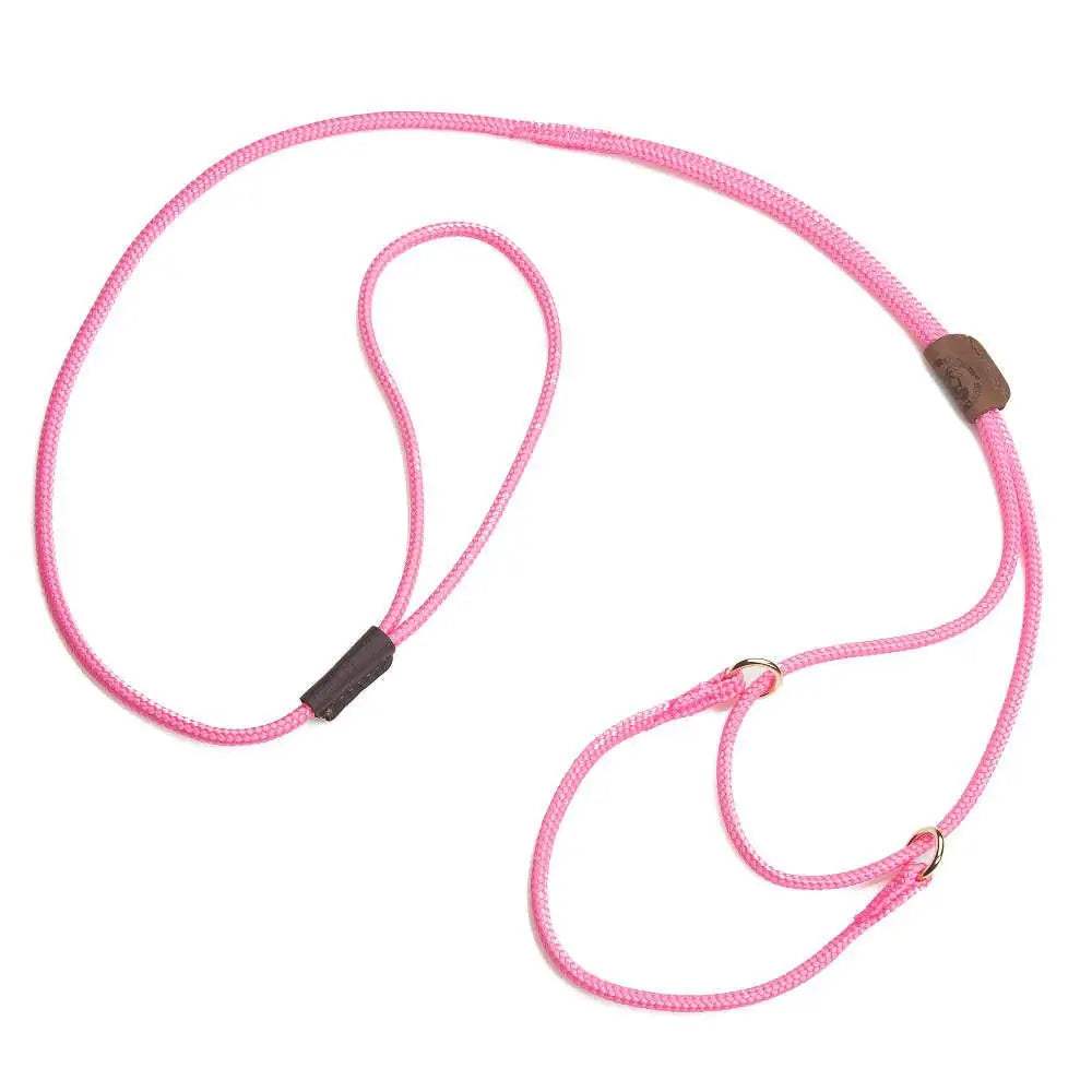 Mendota Martingale Dog Show Leash - Small 8-14 (20cm-36cm) - Made in the USA - Hot Pink - Pet Care > Dog Supplies > Dog