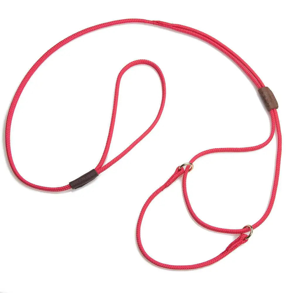 Mendota Martingale Dog Show Leash - Small 8-14 (20cm-36cm) - Made in the USA - Red - Pet Care > Dog Supplies > Dog
