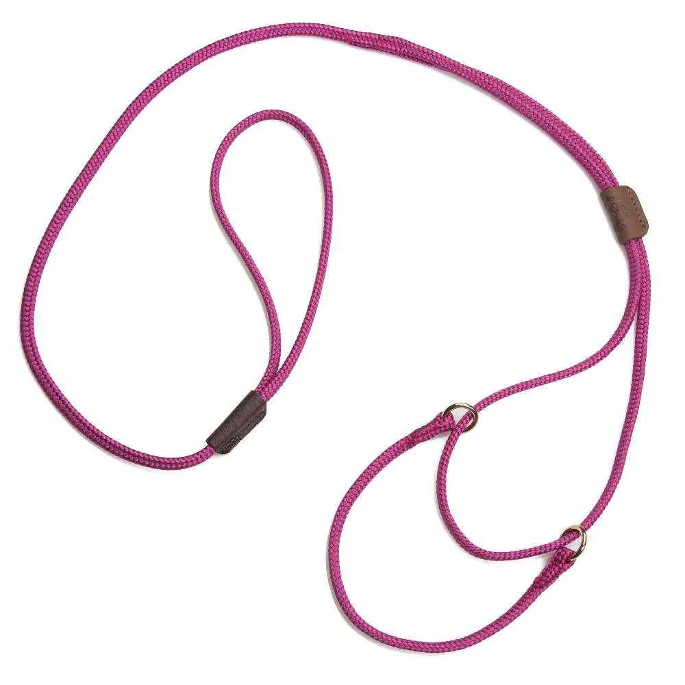 Mendota Martingale Dog Show Leash - Small 8-14 (20cm-36cm) - Made in the USA - Raspberry - Pet Care > Dog Supplies >