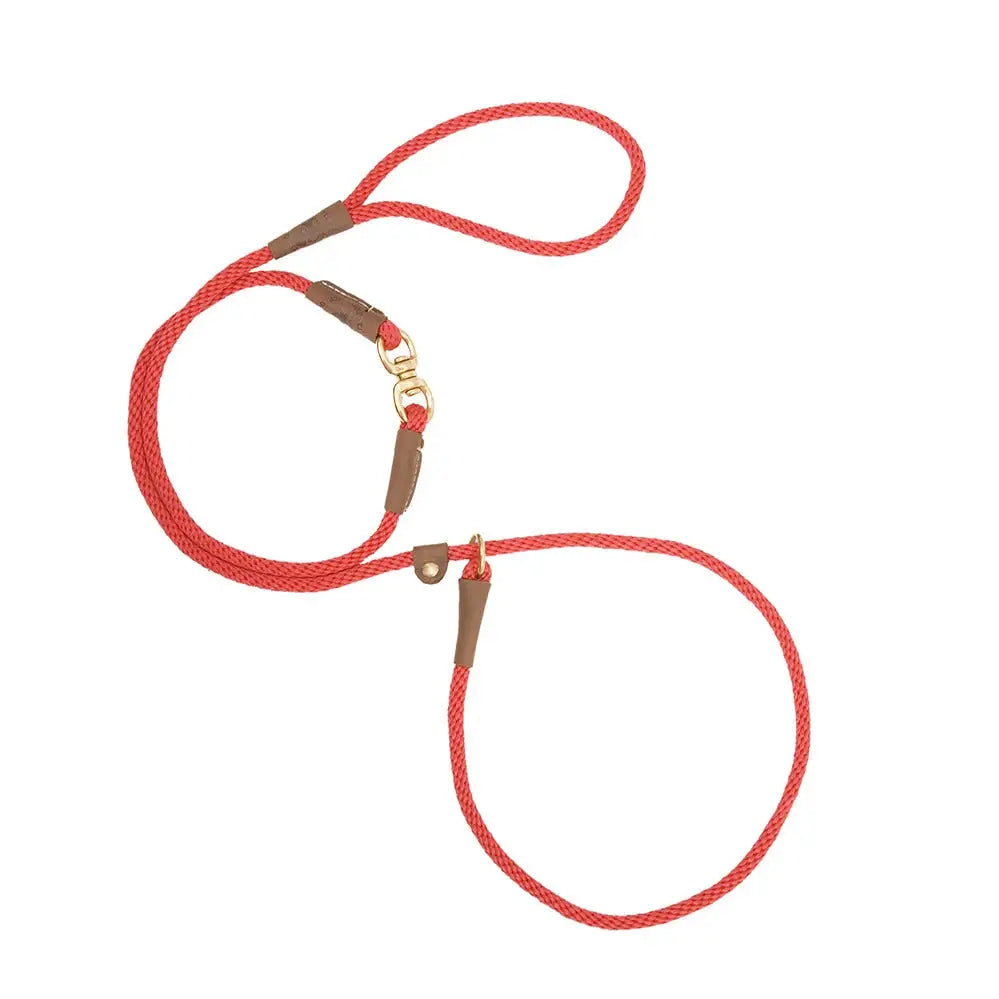 Mendota Swivel Slip Leash - Large- Made in the USA:13mm x 1.8m (1/2in x 6ft) - Red - Pet Care > Dog Supplies > Dog