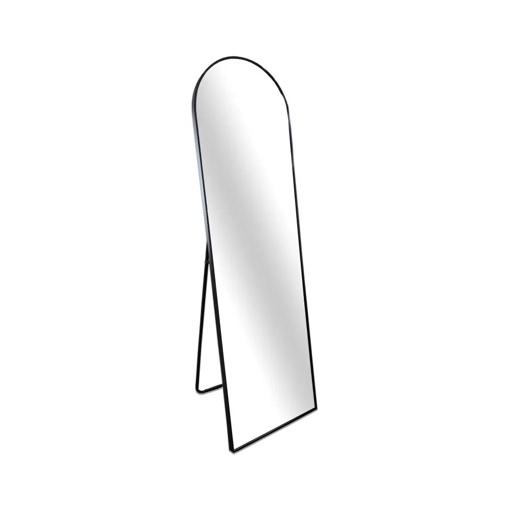 Metal Arch Black Free Standing Mirror - 50cm x 170cm - Home & Garden > Decor
