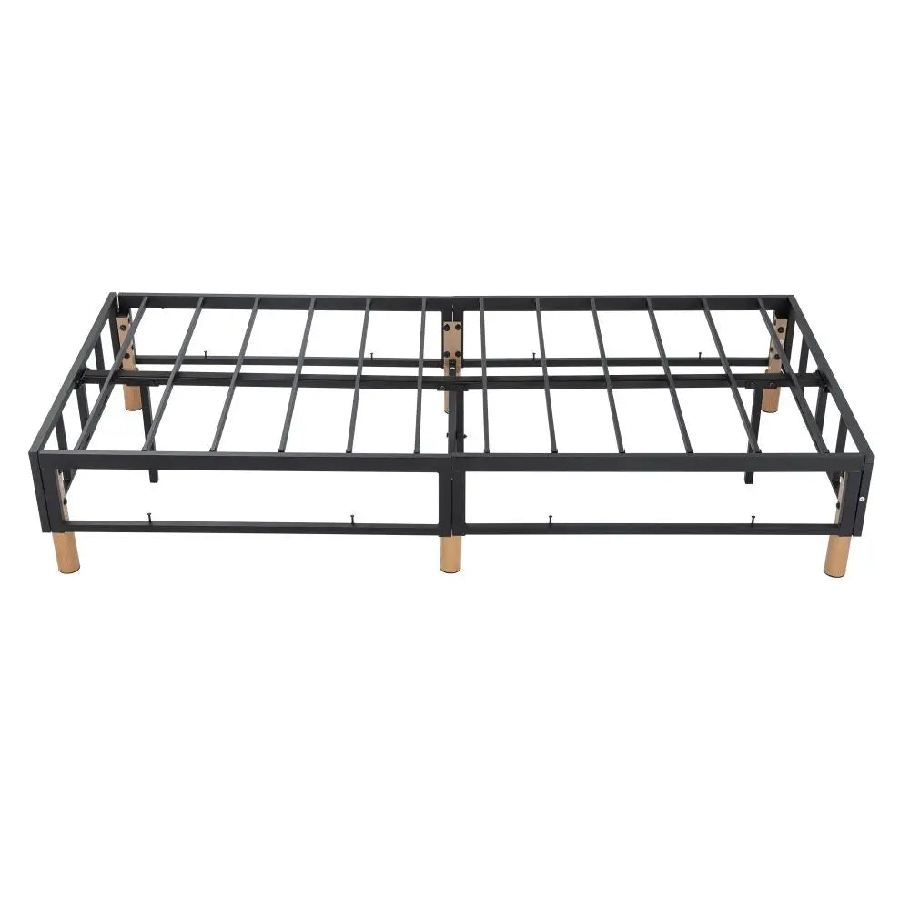 Metal Bedframe Mattress Foundation (Light Grey) – Single - Furniture > Bedroom