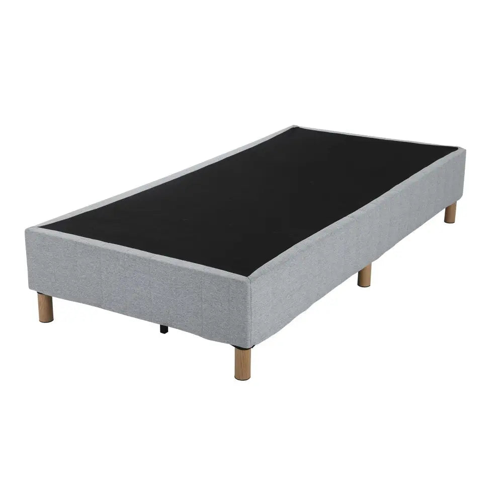 Metal Bedframe Mattress Foundation (Light Grey) – Single - Furniture > Bedroom