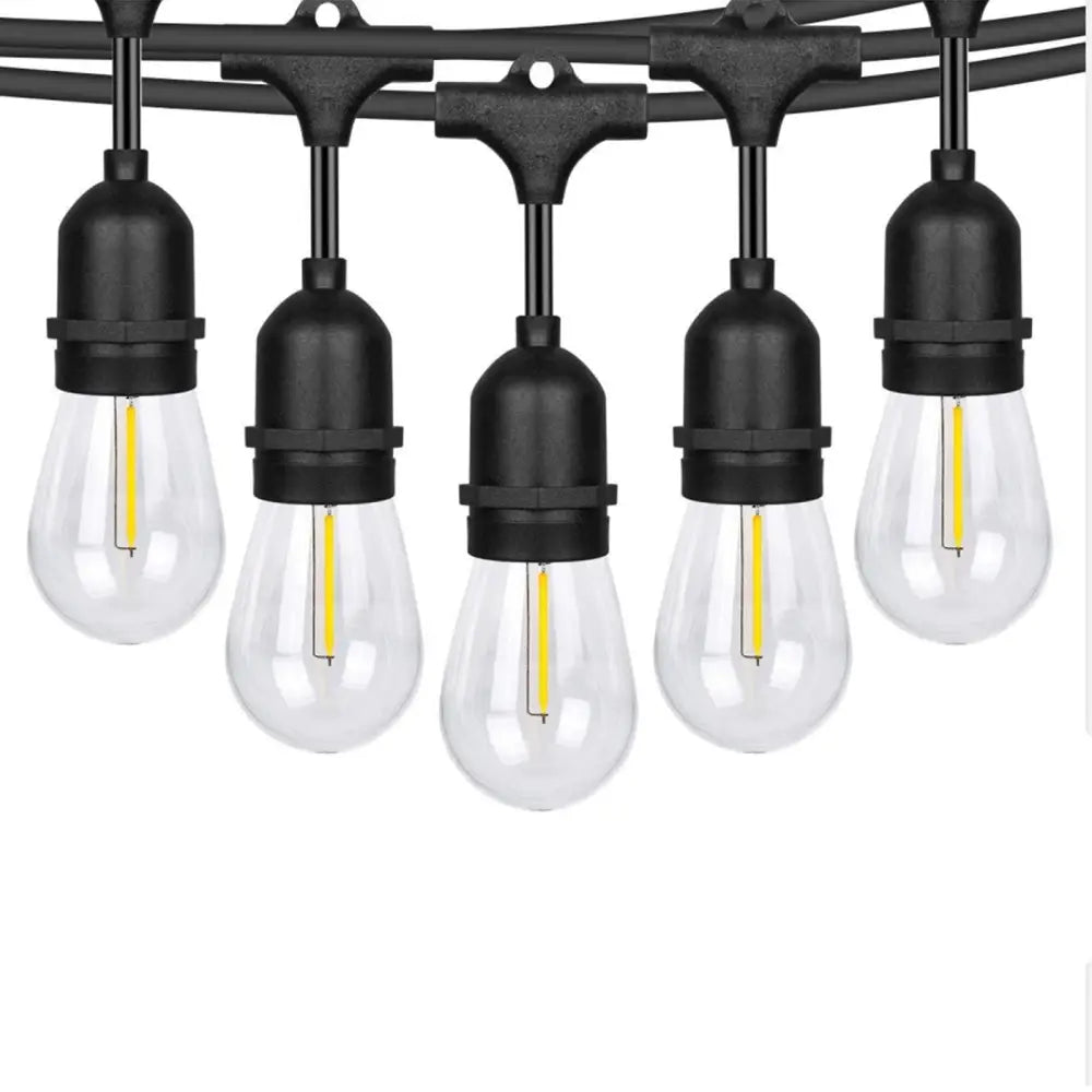 Milano Decor Edison Globe Solar Powered Lamp String Lights - White - 20 Lights - Home & Garden > Lighting