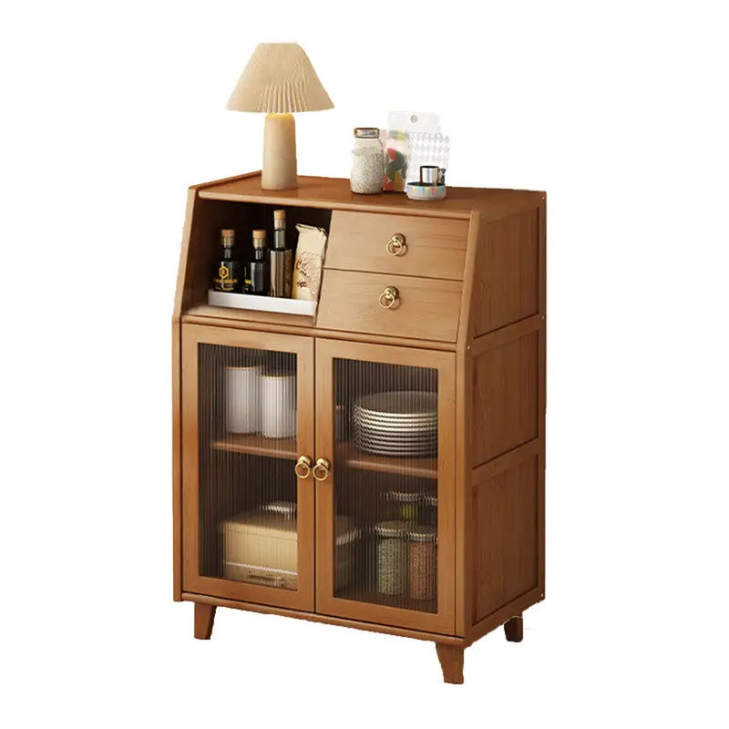 Modern Bamboo Kitchen Sideboard Storage Cabinet Cupboard Tea Cabinet - Furniture > Office > Storage Cabinets