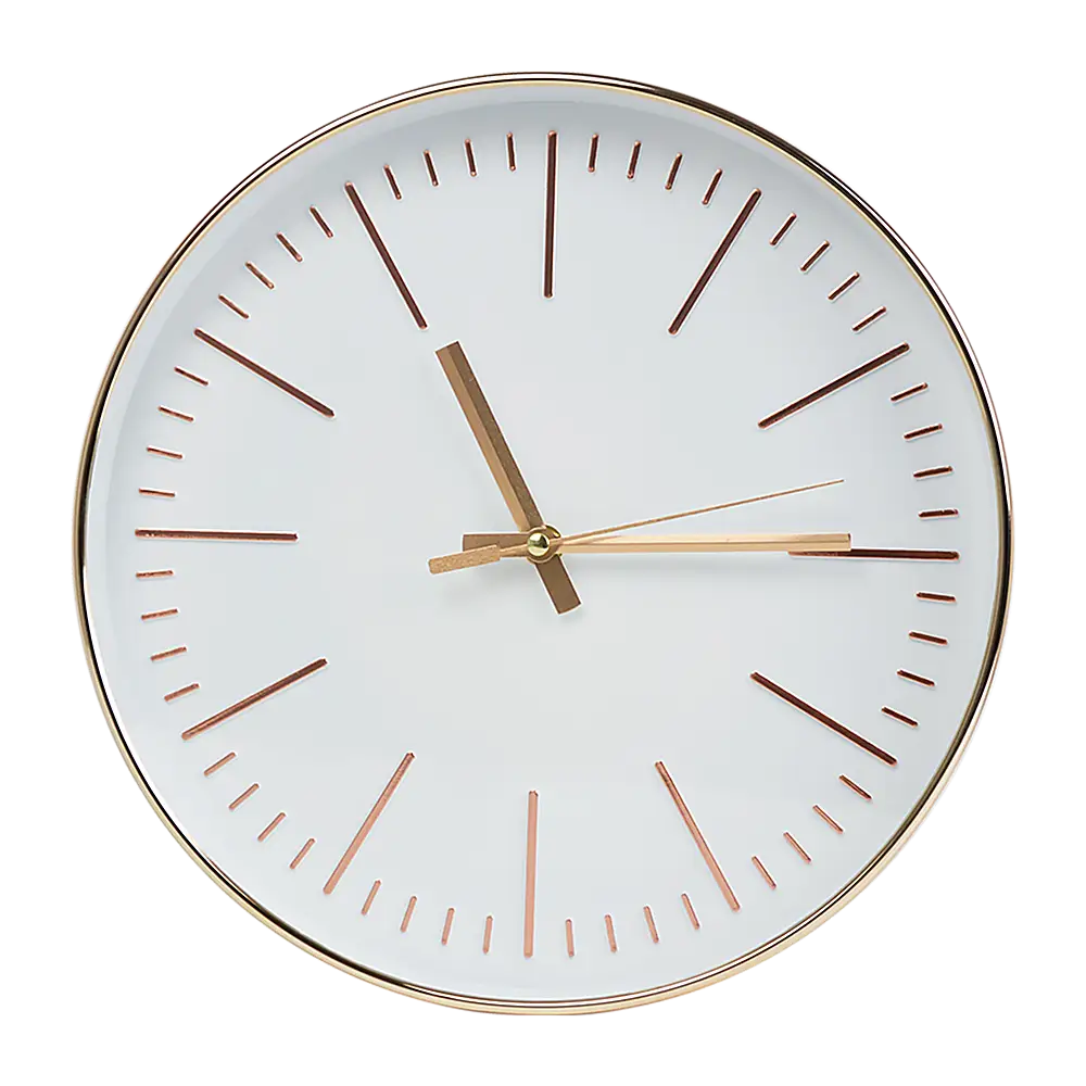 Modern Wall Clock Silent Non-Ticking Quartz Battery Operated Gold - Home & Garden > Decor