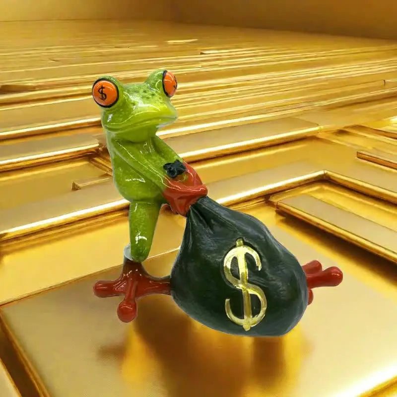 Money Frog Figurine - Lucky Wealth Decorative Ornament’ - Home & Garden > Decor > Vases & Table Decor