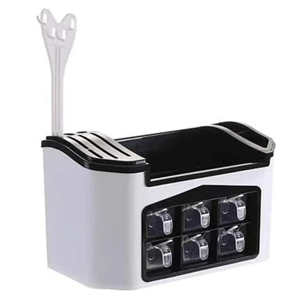 Multifunction Kitchen Utensils Condiment Storage Rack Seasoning Storage Box - Home & Garden > Storage
