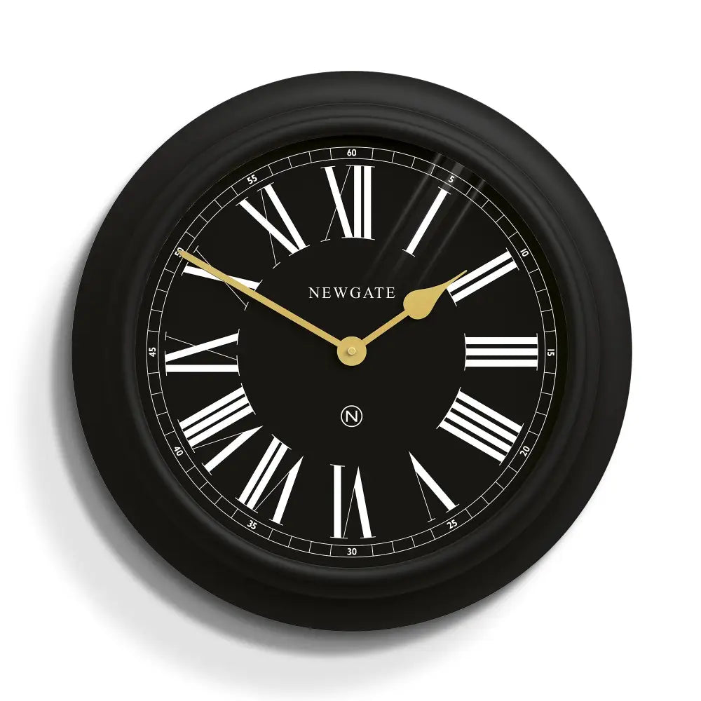 Newgate Chocolate Shop Wall Clock Silicone Cave Black - Home & Garden > Decor
