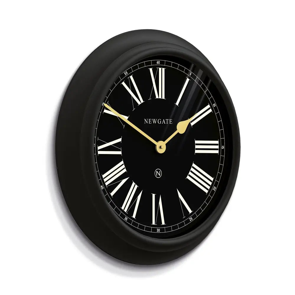 Newgate Chocolate Shop Wall Clock Silicone Cave Black - Home & Garden > Decor