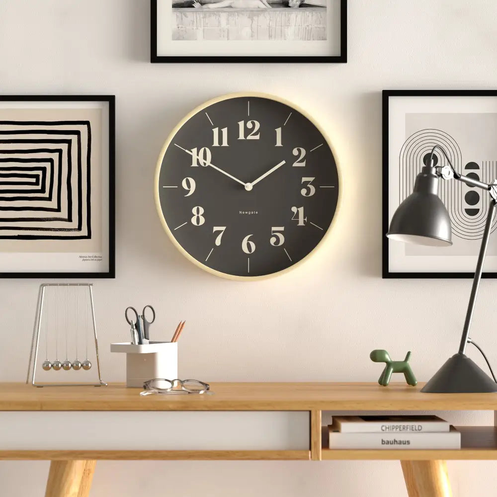 Newgate Mr Clarke Clock Pale Wood Reverse Hopscotch Dial - Home & Garden > Decor