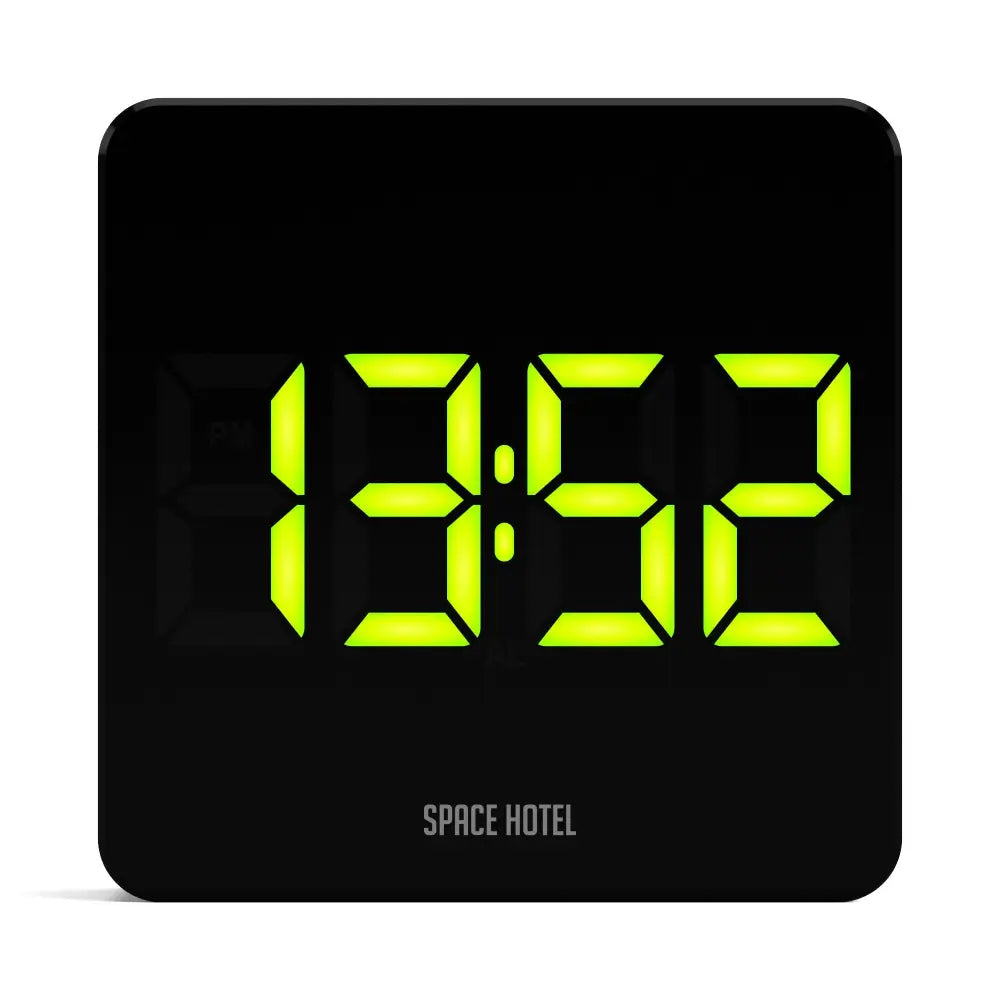Newgate Space Hotel Orbatron Alarm Clock Black Case - Black Lens - Green Led - Home & Garden > Decor > Clocks