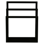 Nobu Solid Mahogany Timber Towel Stand (Black) - Home & Garden > Bathroom Accessories > Towel Racks & Holders