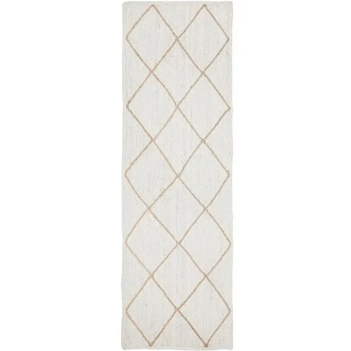 Noosa 333 White Runner by Rug Culture-300X80CM - RUNNER - Home & Garden > Rugs > Floor Rugs