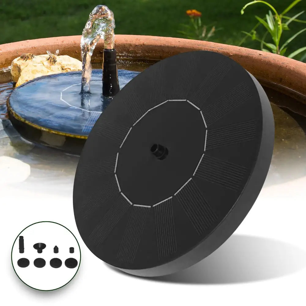Noveden 1.5W Solar Fountain Water Pump for Bird Bath (Black) - Home & Garden > Fountains > Fountain & Ponds Accessories