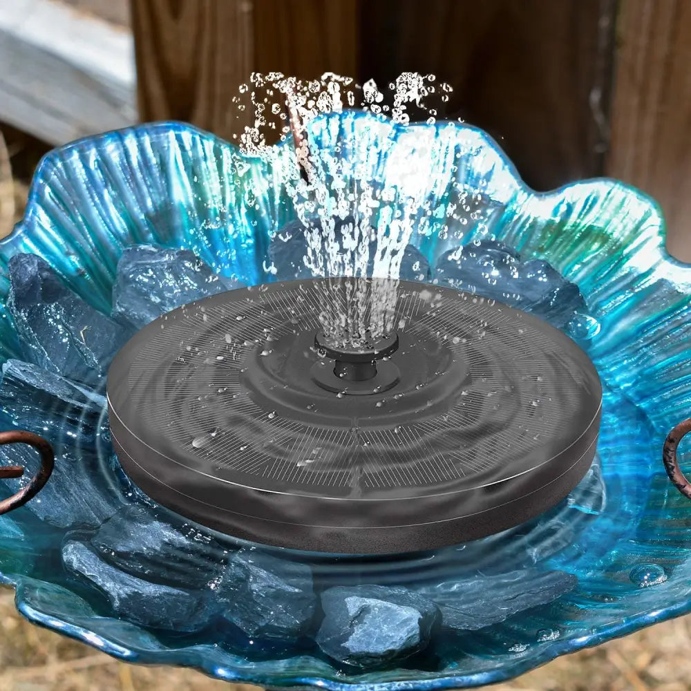 NOVEDEN 16cm 1.5W Solar Fountain Water Pump for Bird Bath (Black) - Home & Garden > Fountains > Fountain & Ponds