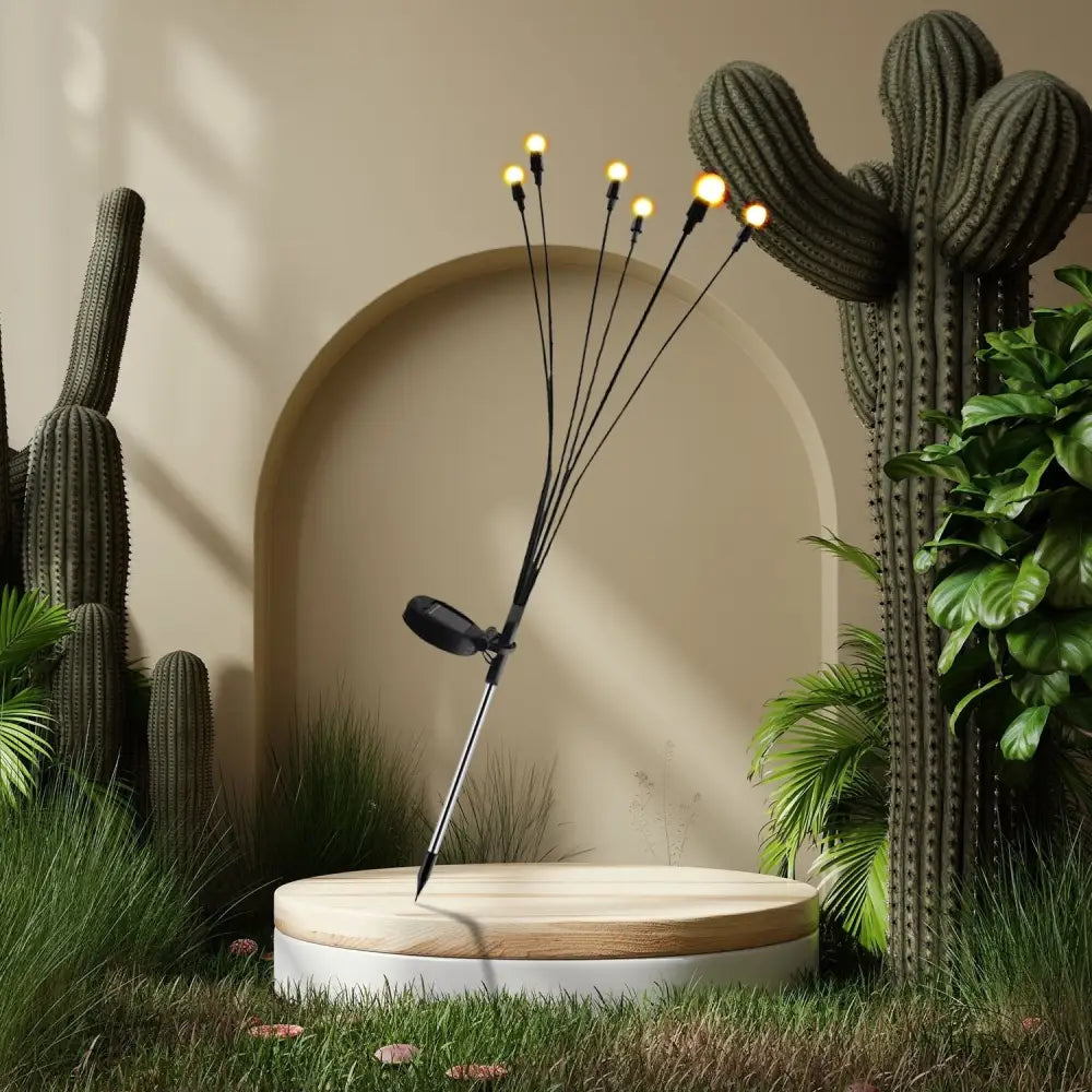 NOVEDEN 3 Pieces Solar Powered Firefly Lights (Warm) NE-SL-108-ZL - Home & Garden > Lighting