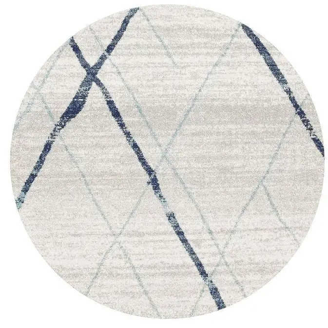Oasis 452 Blue Round by Rug Culture-240X240CM - ROUND - Home & Garden > Rugs > Round Rugs