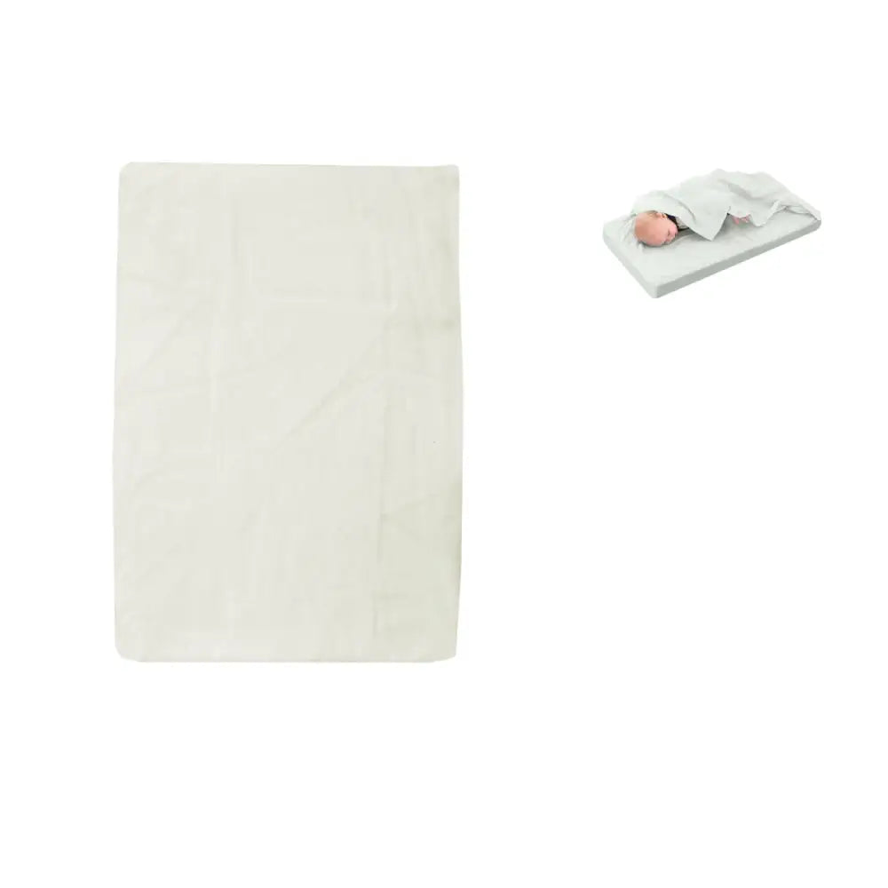 Off White Bassinet Fitted Sheet with a Flat Sheet Sewed Attached - Home & Garden > Bedding > Bed Sheets