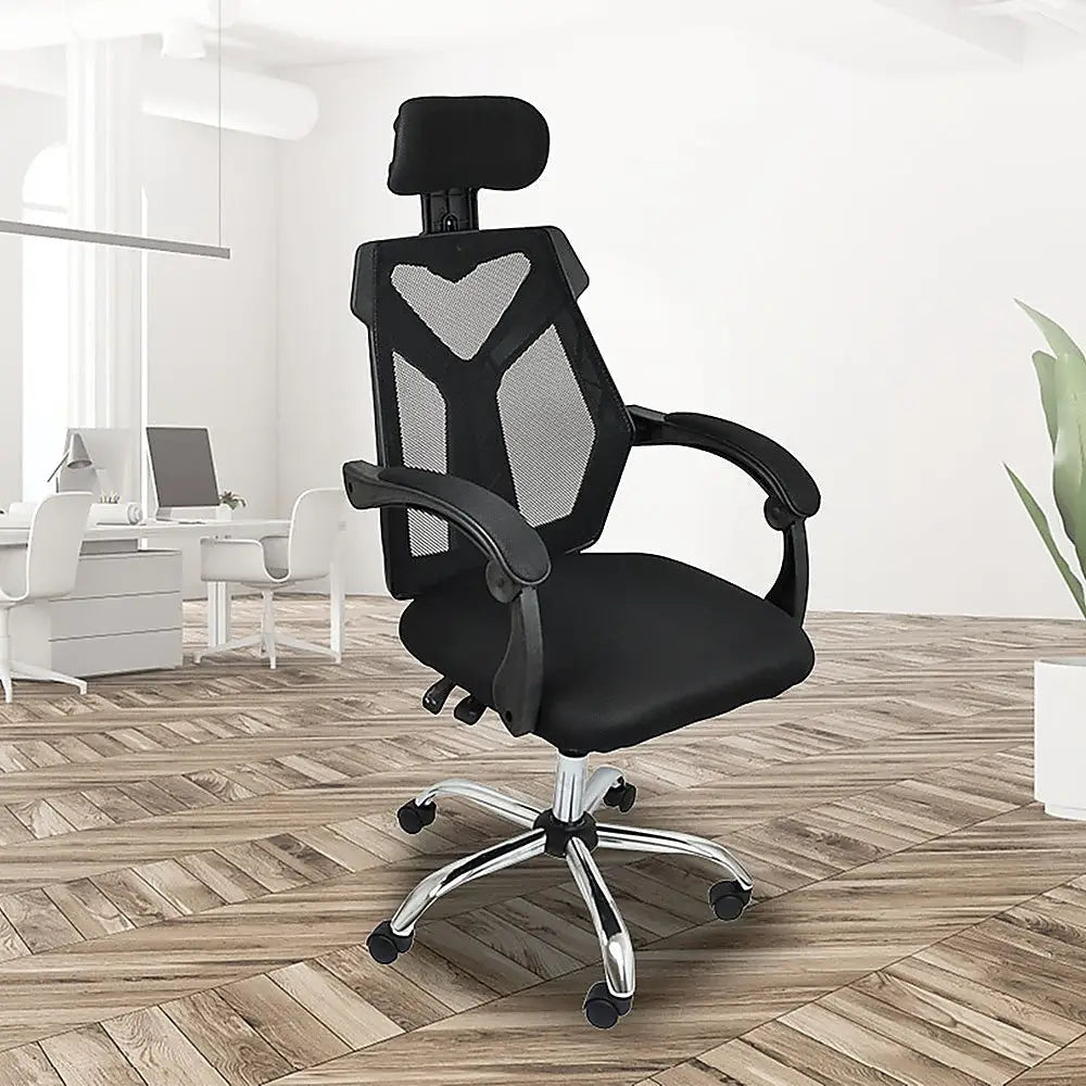 Office Chair Gaming Computer Chairs Mesh Back Foam Seat - Black - Furniture > Office