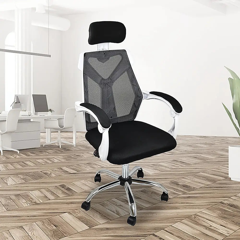 Office Chair Gaming Computer Chairs Mesh Back Foam Seat - White - Furniture > Office