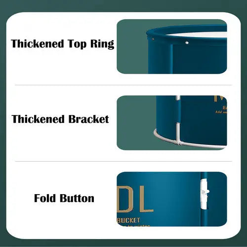 One-Click collapse Portable Foldable oxford Bathtub Water Tube Spa Bath Bucket 70x65cm - Furniture > Bathroom > Bathtubs