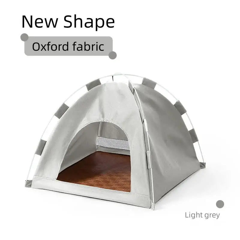 Outdoor Cat House,Pet Tent -Windproof and Dustproof Shelter for Small Pets Grey Size: M 40*40*37cm - Pet Care > Cat