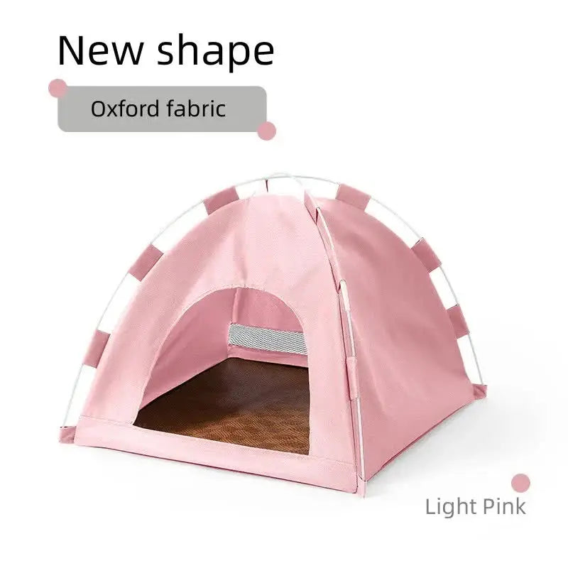 Outdoor Cat House,Pet Tent -Windproof and Dustproof Shelter for Small Pets Pink Size: M 40*40*37cm - Pet Care > Cat