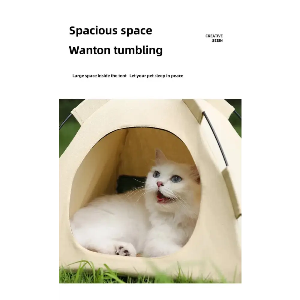 Outdoor Cat House,Pet Tent -Windproof and Dustproof Shelter for Small Pets Grey Size: S 35*35*30cm - Pet Care > Cat