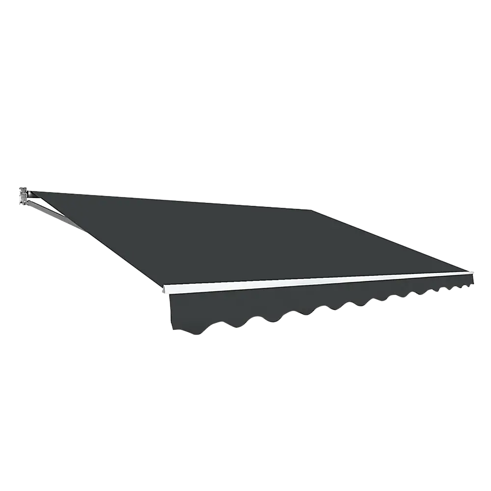 Outdoor Folding Arm Awning Retractable Sunshade Canopy Grey 3.0m x 2.5m - Home & Garden > Shading