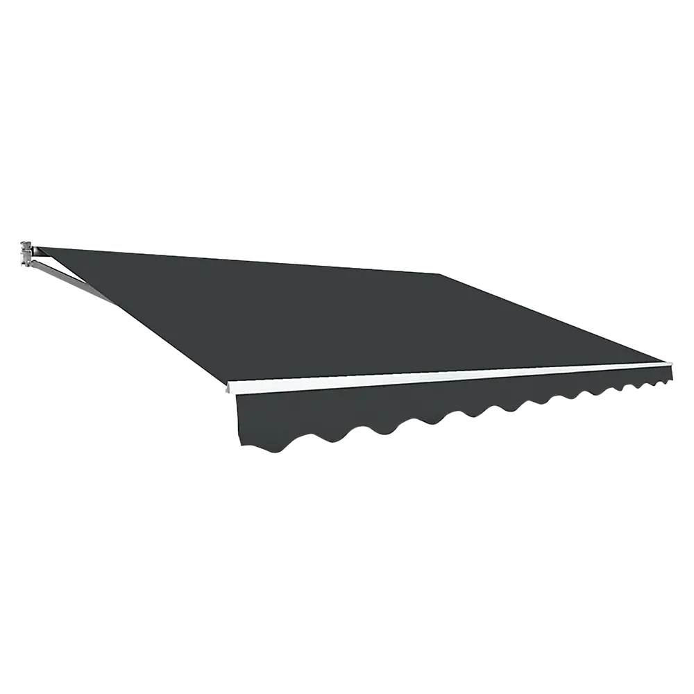 Outdoor Folding Arm Awning Retractable Sunshade Canopy Grey 5.0m x 2.5m - Home & Garden > Shading