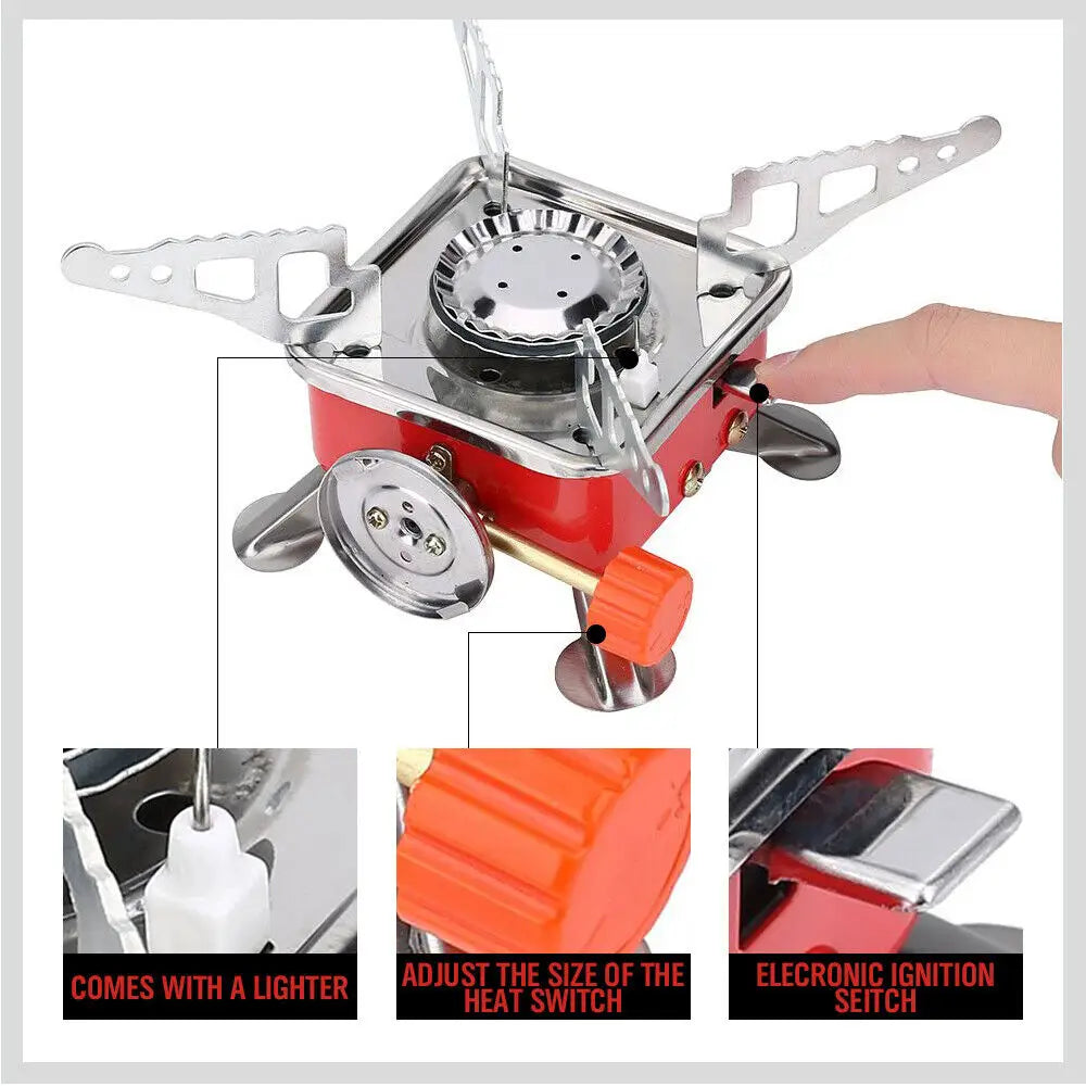 Outdoor Folding Mini Gas Burner Cooking Stove Butane Gas BBQ Hiking AU Stock - Home & Garden > BBQ