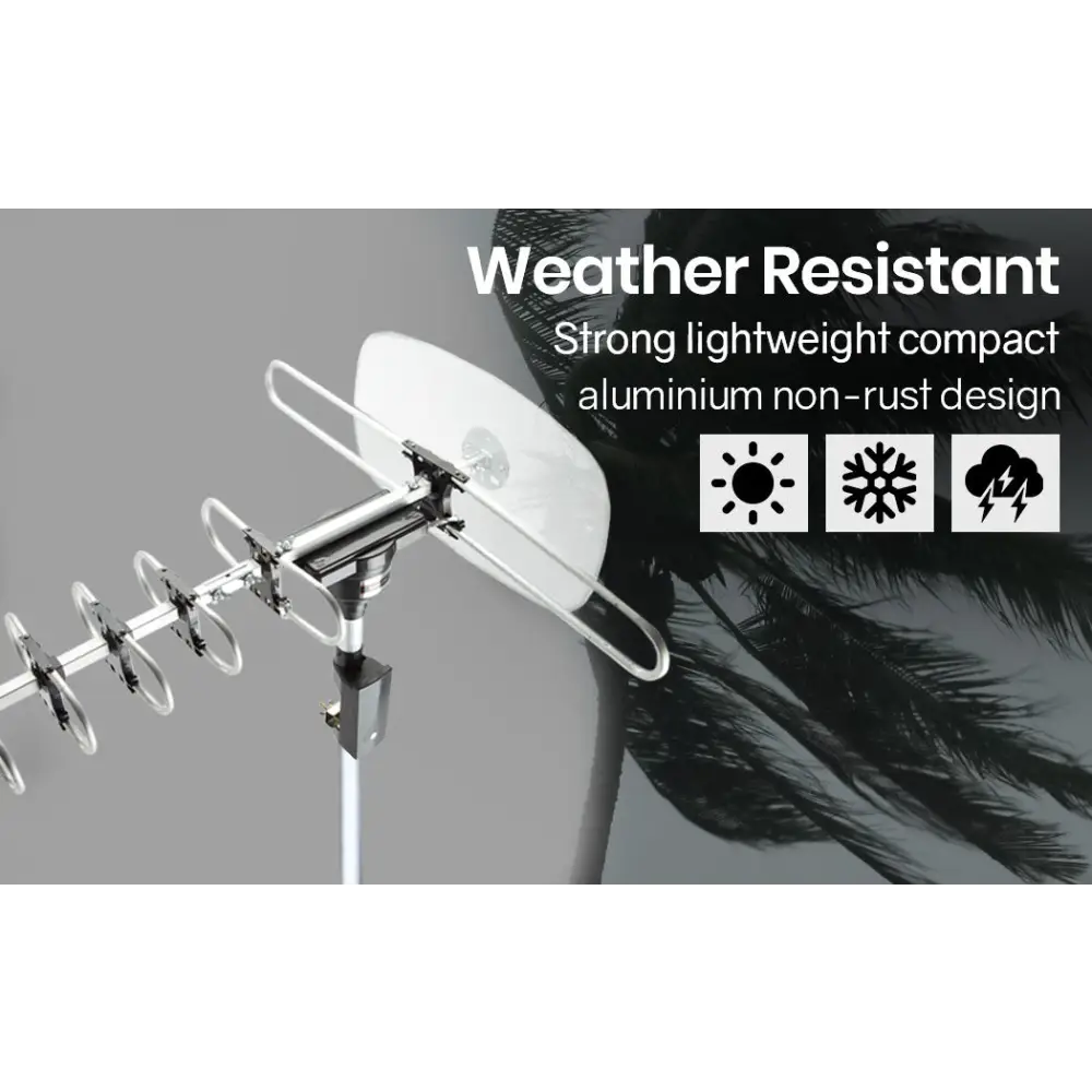 Outdoor TV Antenna Digital Rotating HD Aerial Amplified Signal Booster Remote - Audio & Video > TV Accessories