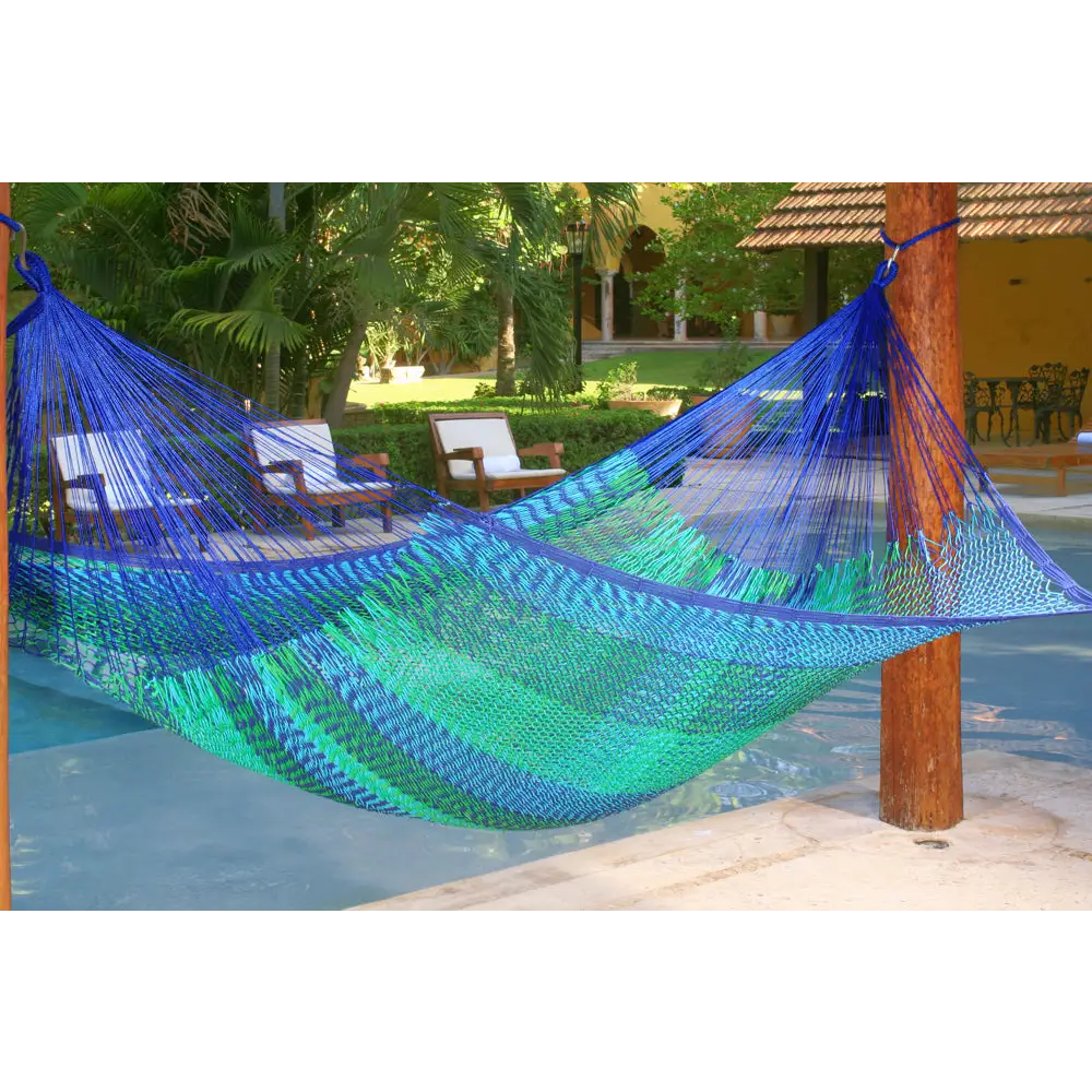 Outdoor undercover cotton Mayan Legacy hammock Family size Caribe - Home & Garden > Hammocks