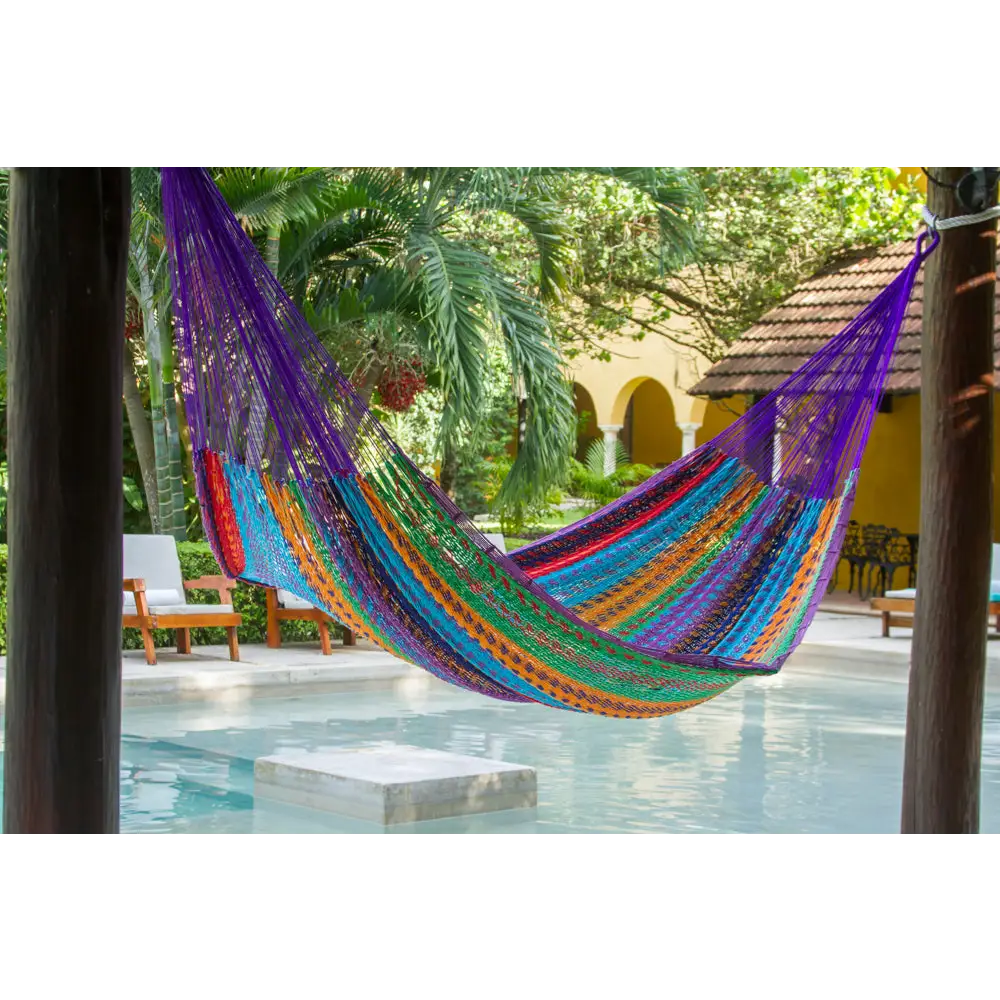 Outdoor undercover cotton Mayan Legacy hammock Family size Colorina - Home & Garden > Hammocks