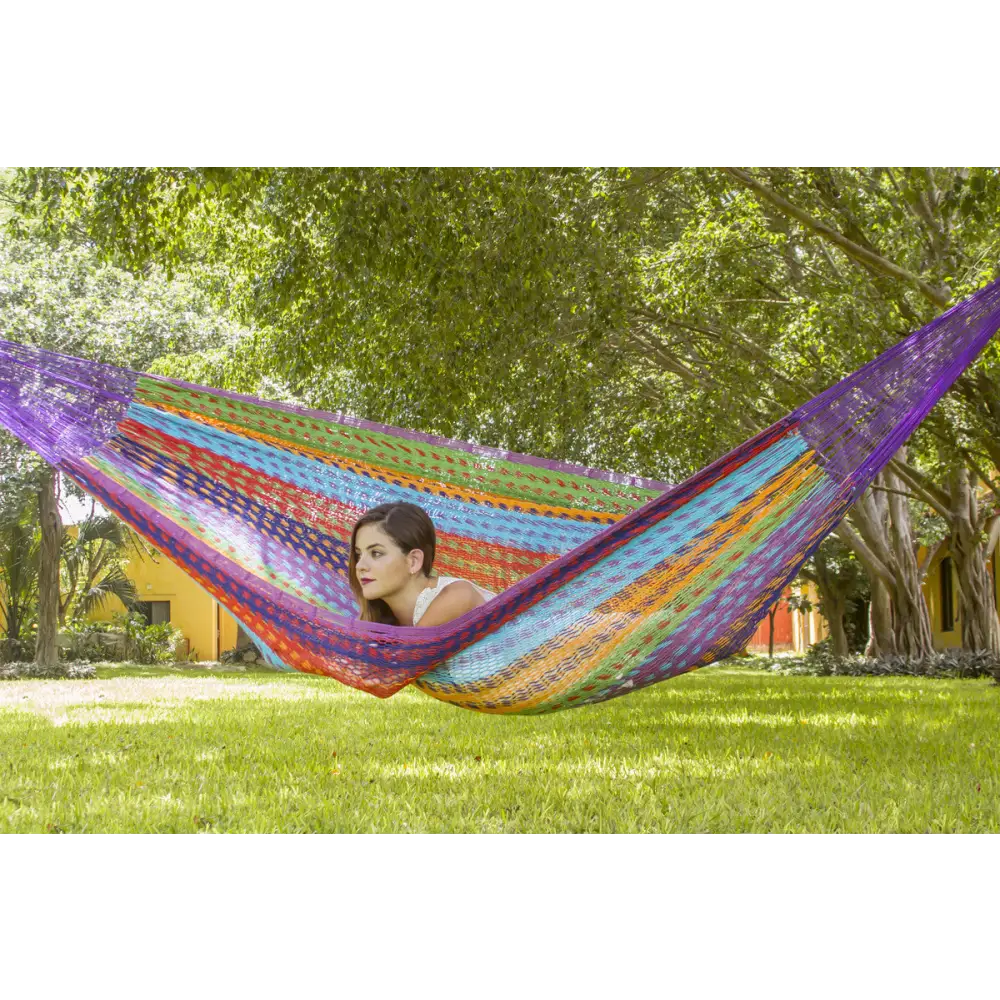 Outdoor undercover cotton Mayan Legacy hammock Family size Colorina - Home & Garden > Hammocks