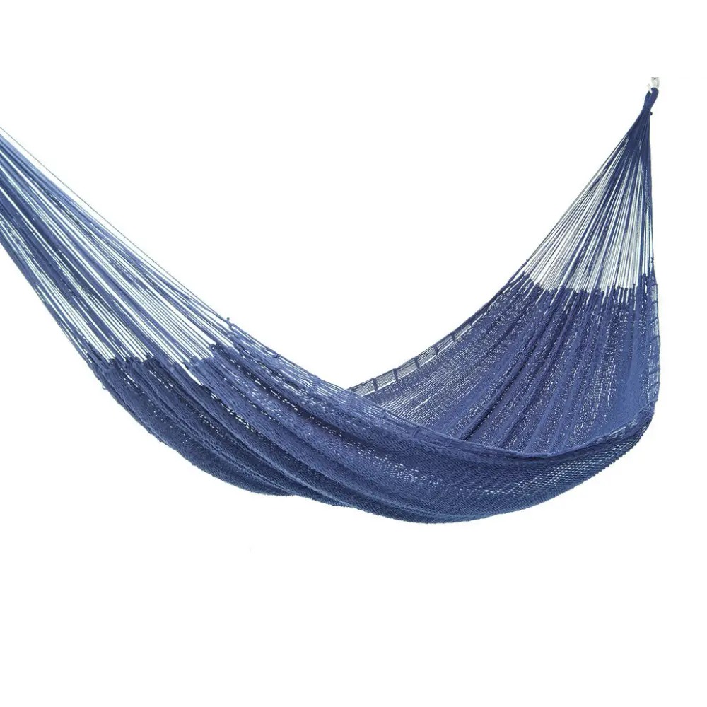 Outdoor undercover cotton Mayan Legacy hammock King size Blue - Home & Garden > Hammocks