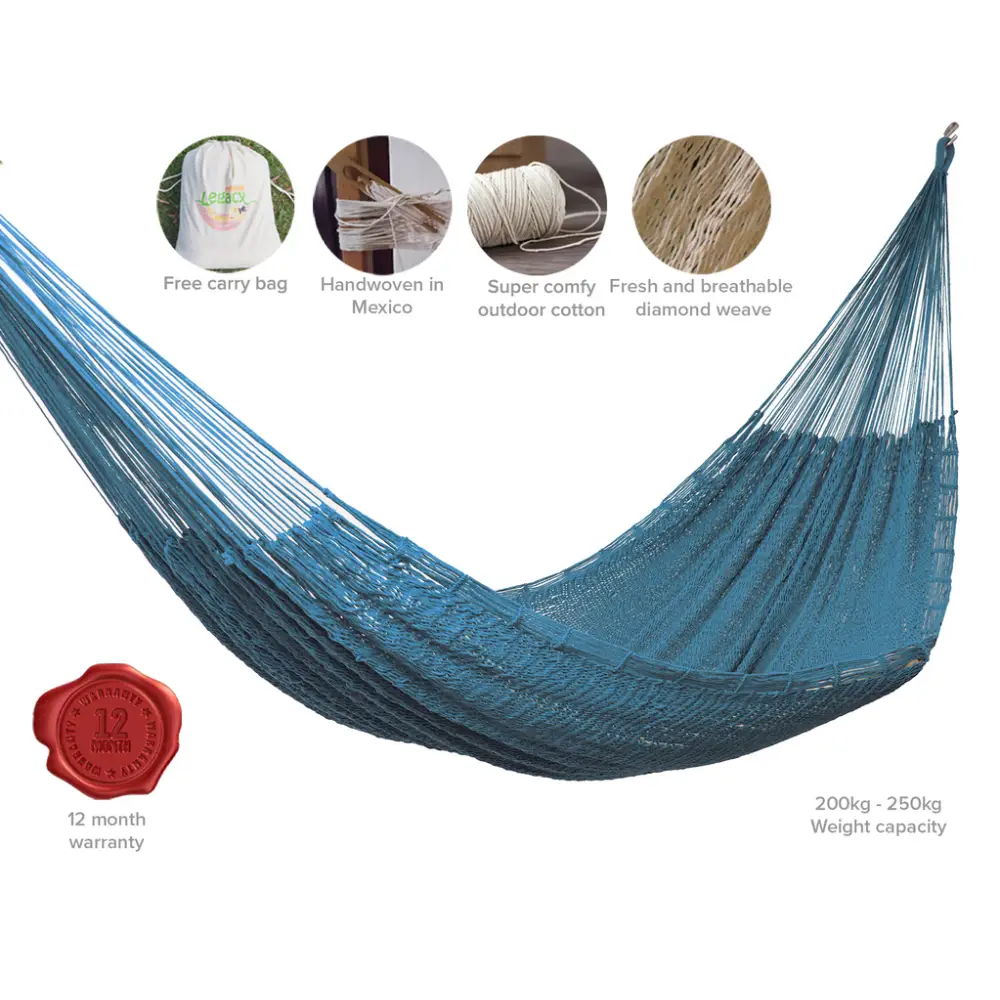 Outdoor undercover cotton Mayan Legacy hammock King size Bondi - Home & Garden > Hammocks
