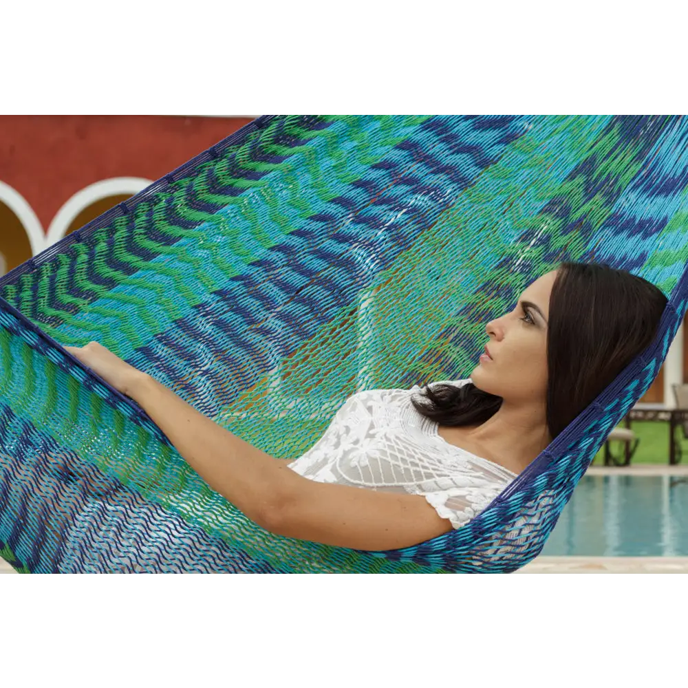 Outdoor undercover cotton Mayan Legacy hammock King size Caribe - Home & Garden > Hammocks