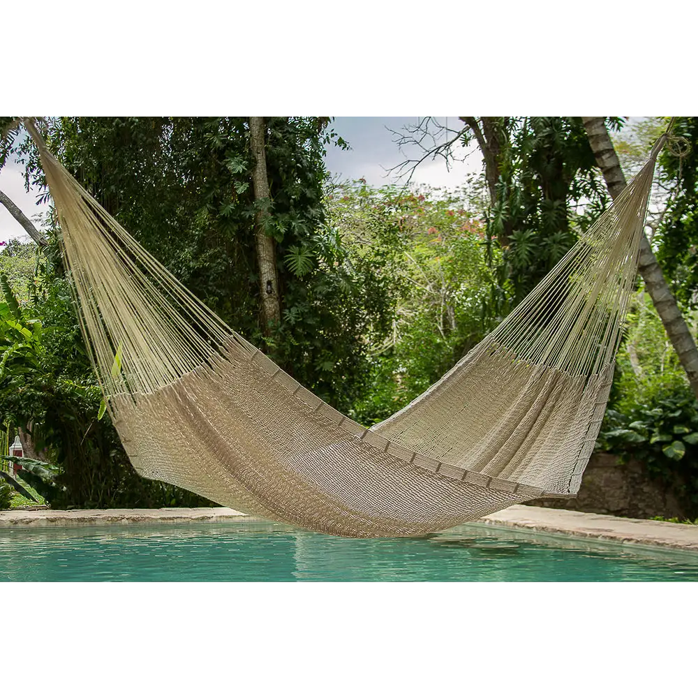 Outdoor undercover cotton Mayan Legacy hammock King size Marble - Home & Garden > Hammocks